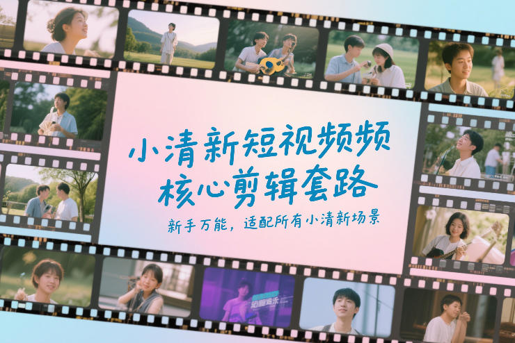 小清新短视频核心剪辑套路，新手万能，适配所有小清新场景-网创之家