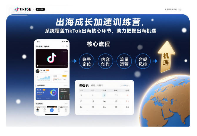 出海成长加速训练营,系统覆盖TikTok出海核心环节,助力把握出海机遇(更新)-网创之家