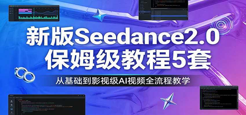 新版Seedance2.0保姆级教程5套：从基础到影视级AI视频全流程教学-网创之家