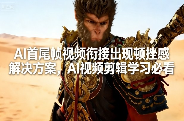 AI首尾帧视频衔接出现顿挫感解决方案，AI视频剪辑学习必看-网创之家