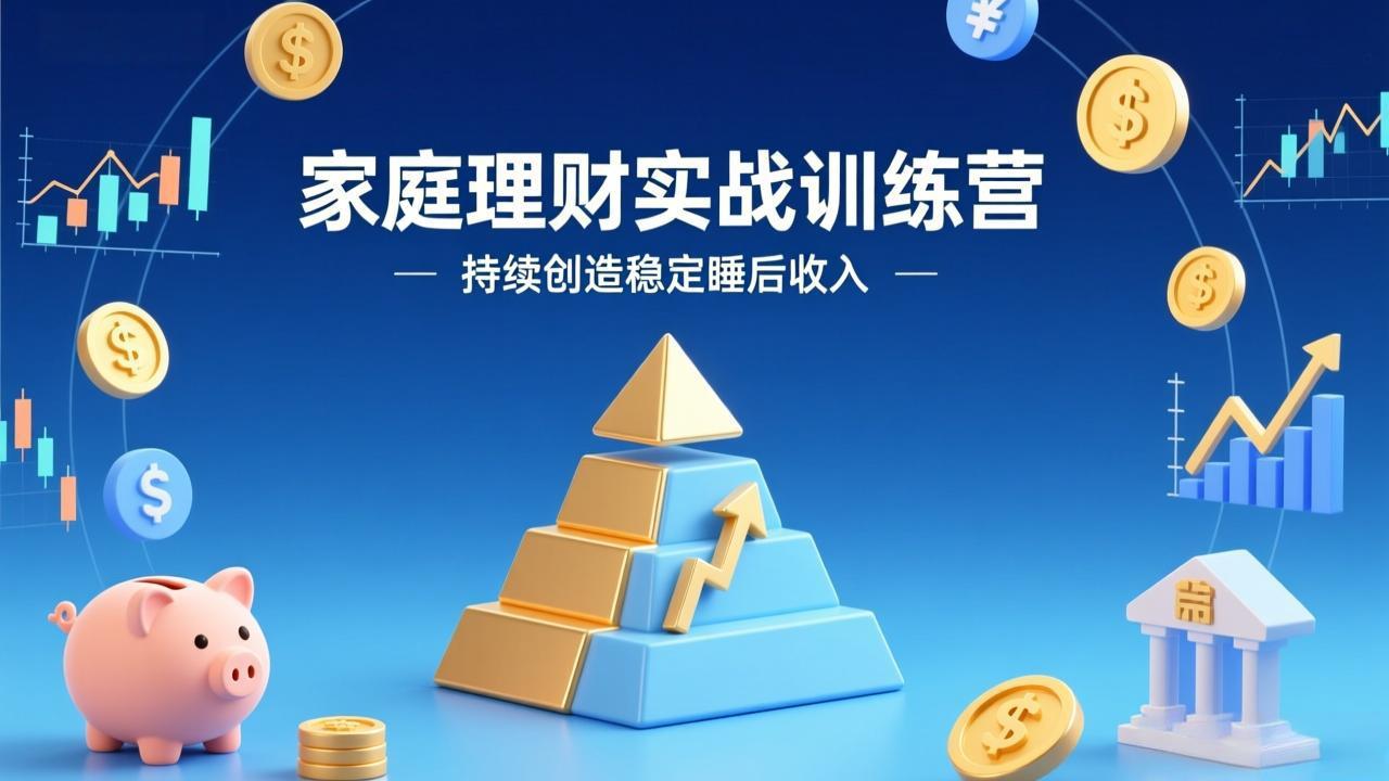 家庭理财实战训练营：从0到1建体系，三阶进阶层层递进，助你持续创造稳定睡后收入-网创之家