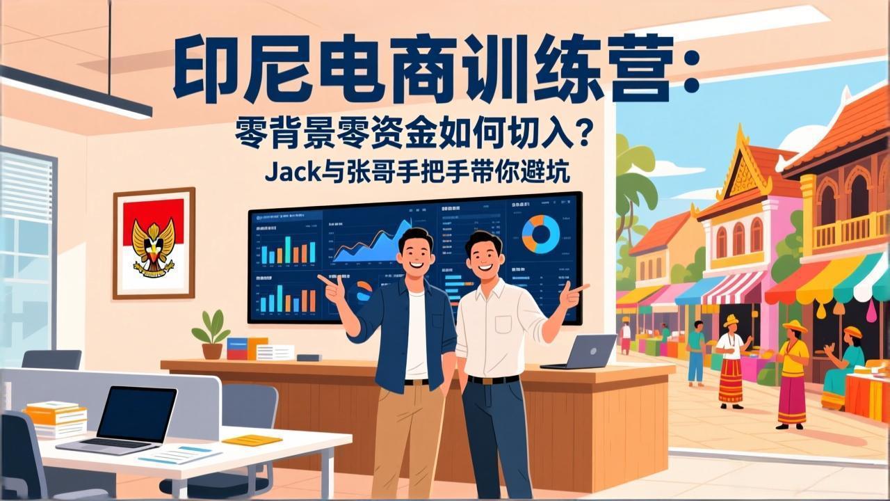 印尼电商训练营:零背景零资金如何切入?Jack与张哥手把手带你避坑-网创之家