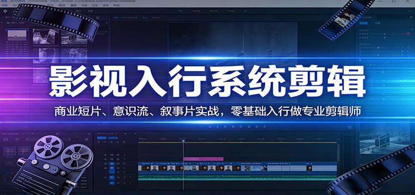 影视系统剪辑，商业短片、意识流、叙事片实战，零基础入行做专业剪辑师-网创之家