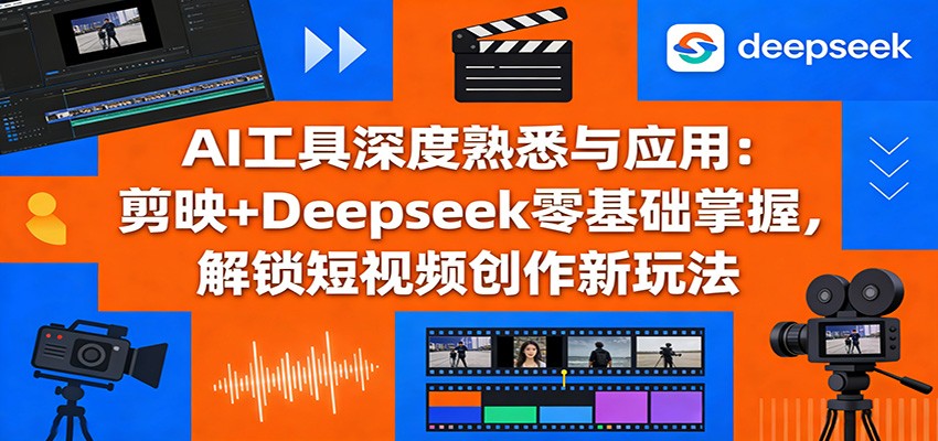 AI工具深度熟悉与应用：剪映+Deepseek零基础掌握，解锁短视频创作新玩法-网创之家