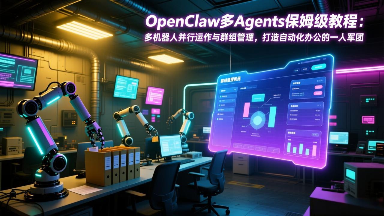 OpenClaw多Agents保姆级教程：多机器人并行运作与群组管理，打造自动化办公的一人军团-网创之家