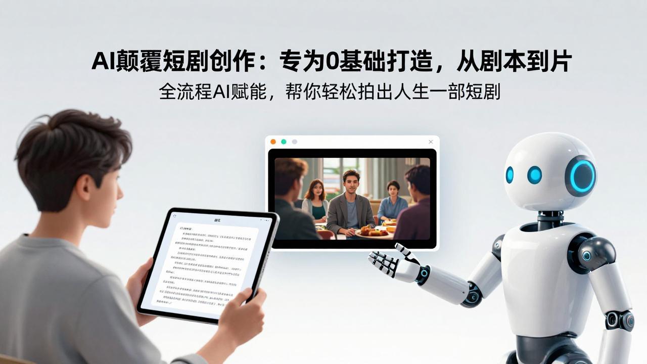 AI颠覆短剧创作：专为0基础打造，从剧本到成片全流程AI赋能，帮你轻松拍出人生第一部短剧-网创之家