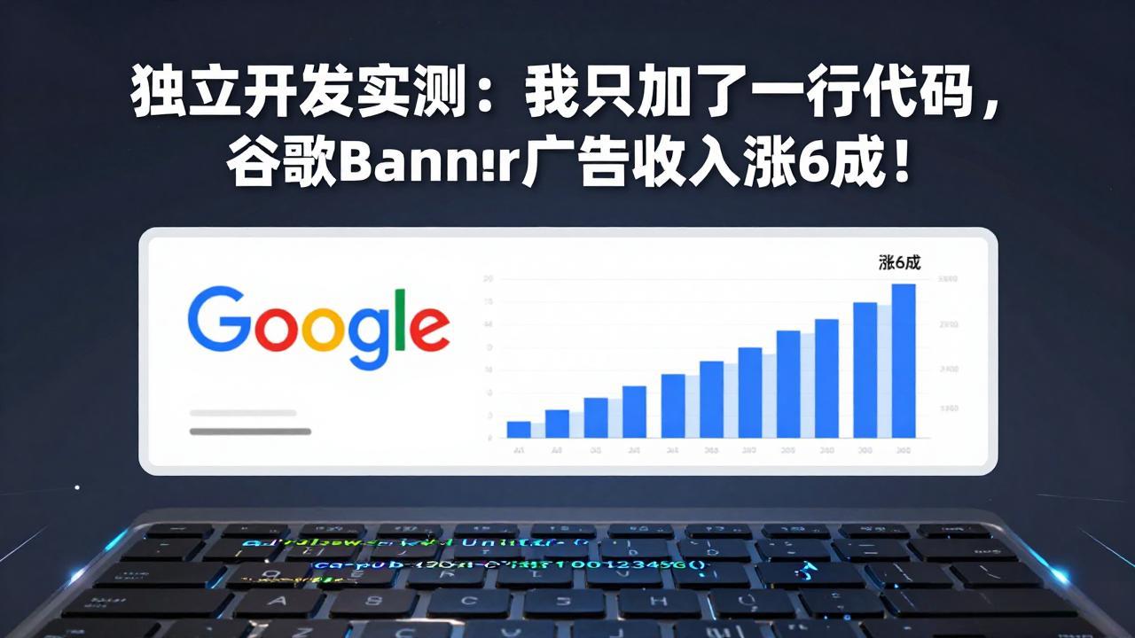 付费文章：独立开发实测：我只加了一行代码，谷歌Banner广告收入涨6成！-网创之家