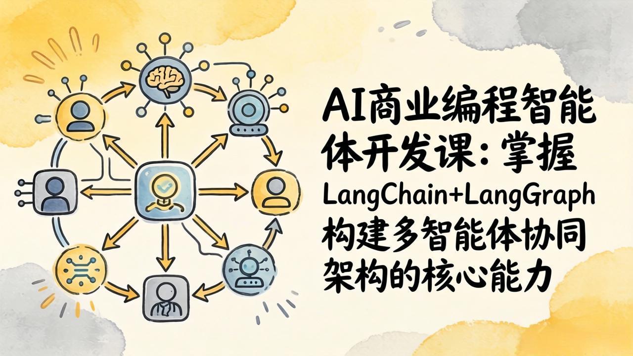 AI商业编程智能体开发课：掌握LangChain+LangGraph构建多智能体协同架构的核心能力-网创之家