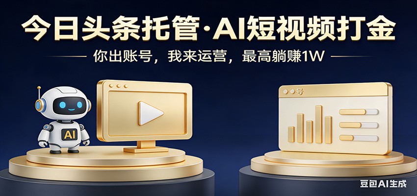 头条号AI托管，我提供作品，你提供账号，每天5分钟发布，小白躺赚3000+-网创之家