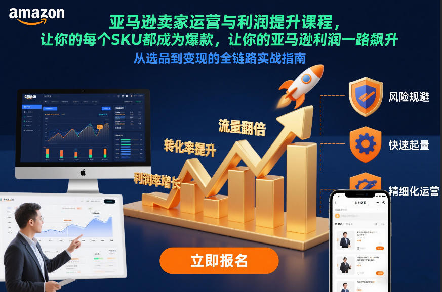 亚马逊卖家运营与利润提升课程，让你的每个SKU都成为爆款，让你的亚马逊利润一路飙升(更新26年3月)-网创之家