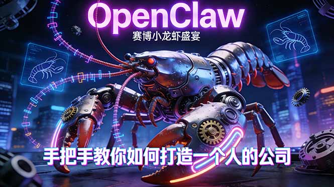 OpenClaw,小龙虾-从产品到爆款的成长之路,手把手教你如何打造一个人的公司-网创之家