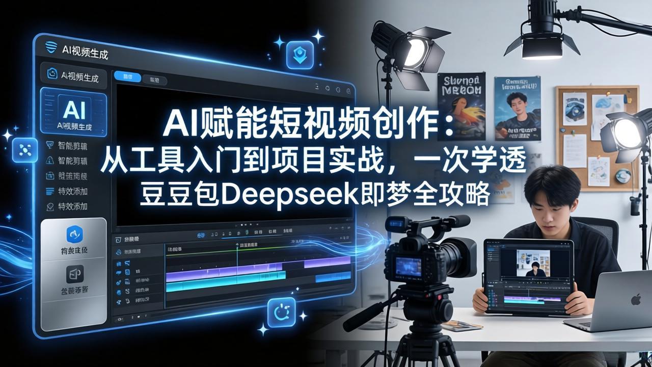 AI赋能短视频创作：从工具入门到项目实战，一次学透豆包Deepseek即梦全攻略-网创之家
