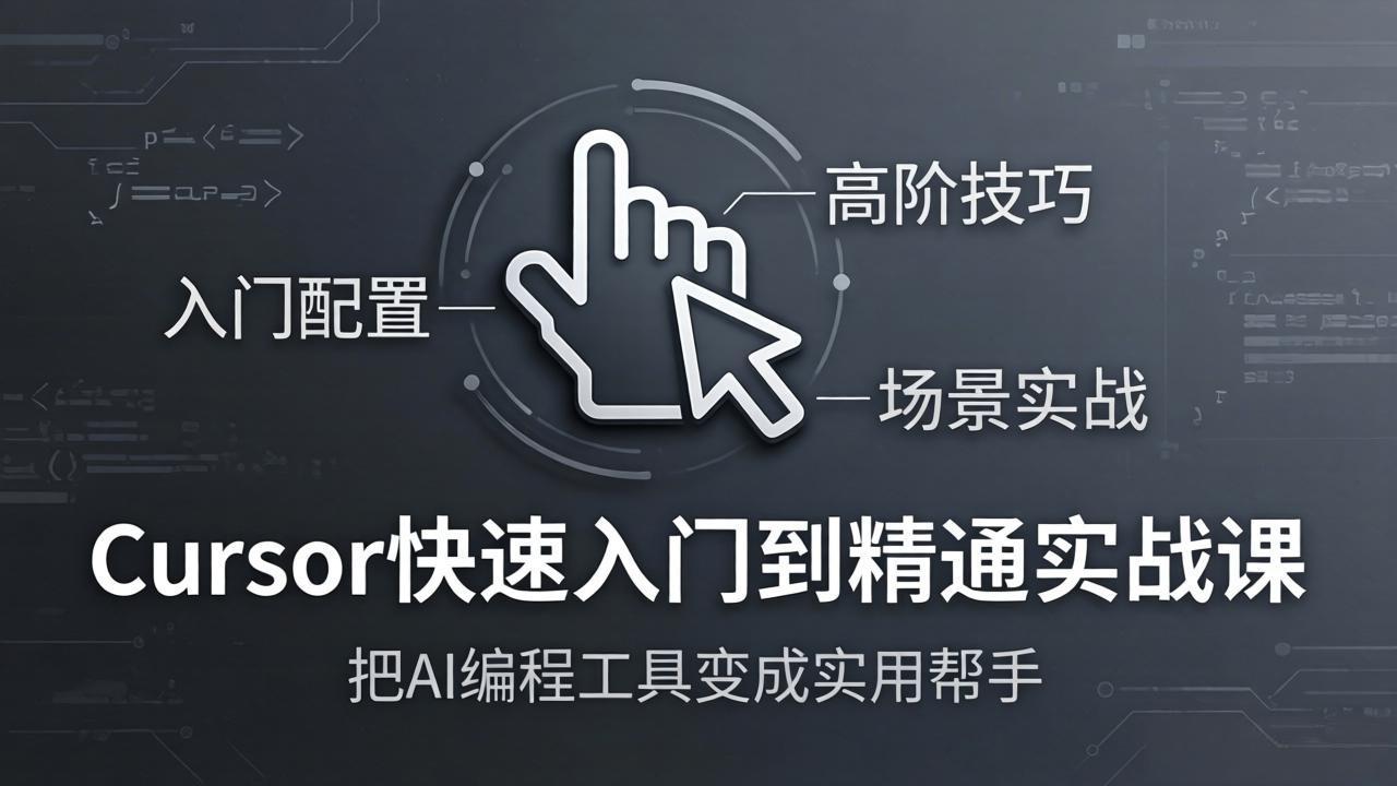 Cursor快速入门到精通实战课:入门配置+高阶技巧+场景实战,把AI编程工具变成实用帮手-网创之家