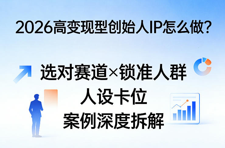 2026高变现型创始人IP怎么做？选对赛道×锁准人群×人设卡位×案例深度拆解-网创之家