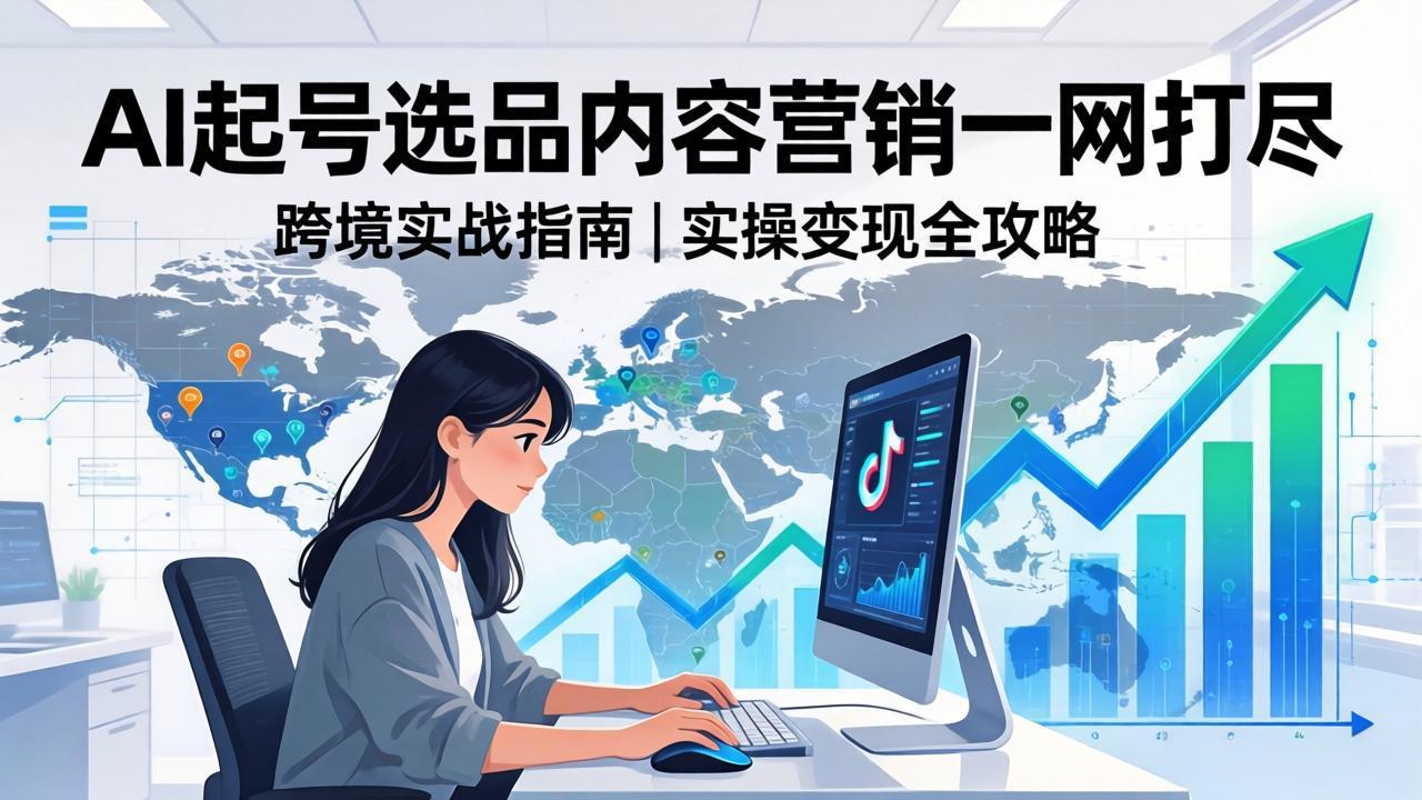 2026 TikTok 跨境AI实操：从零基础到变现全流程，AI起号选品内容营销一网打尽-网创之家