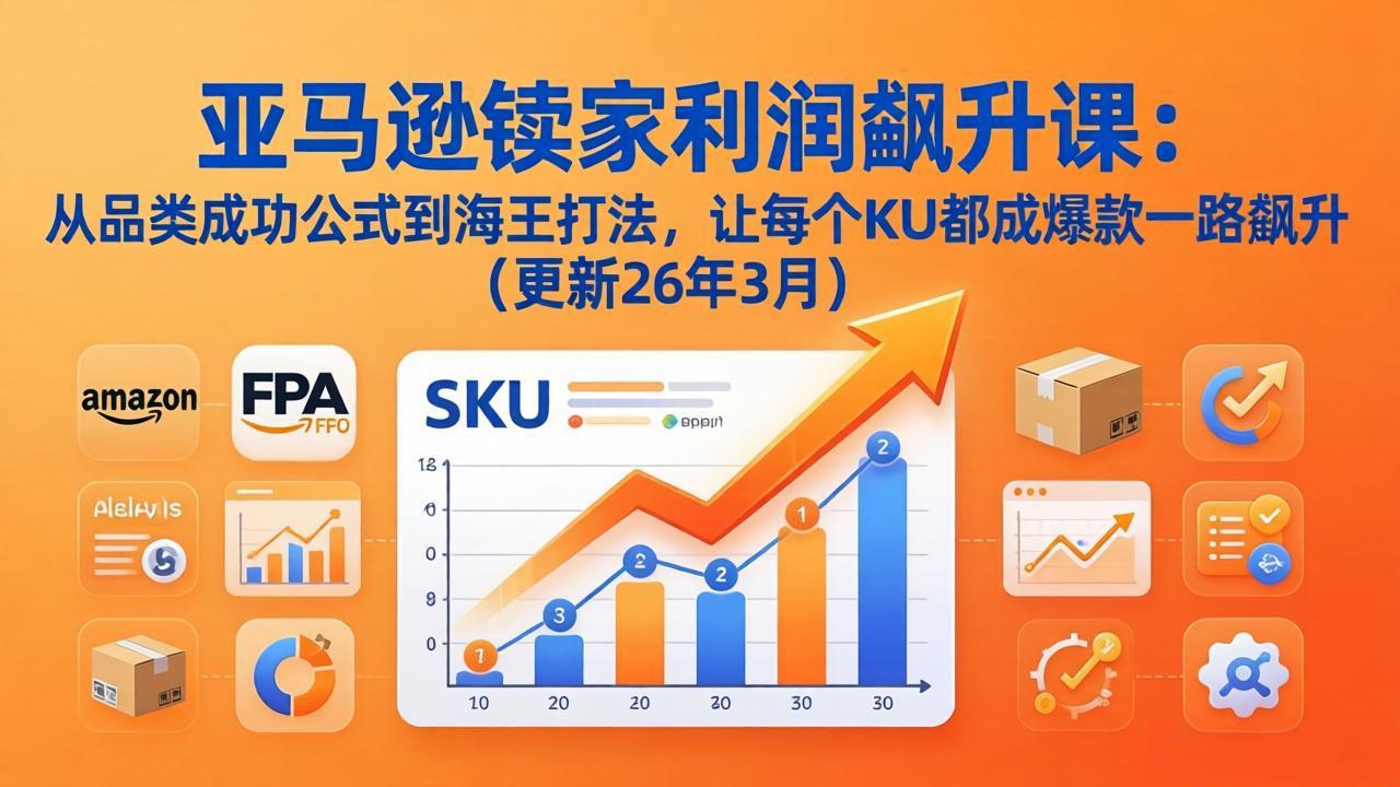 亚马逊卖家利润飙升课：从品类成功公式到海王打法，让每个SKU都成爆款一路飙升(更新26年3月-网创之家