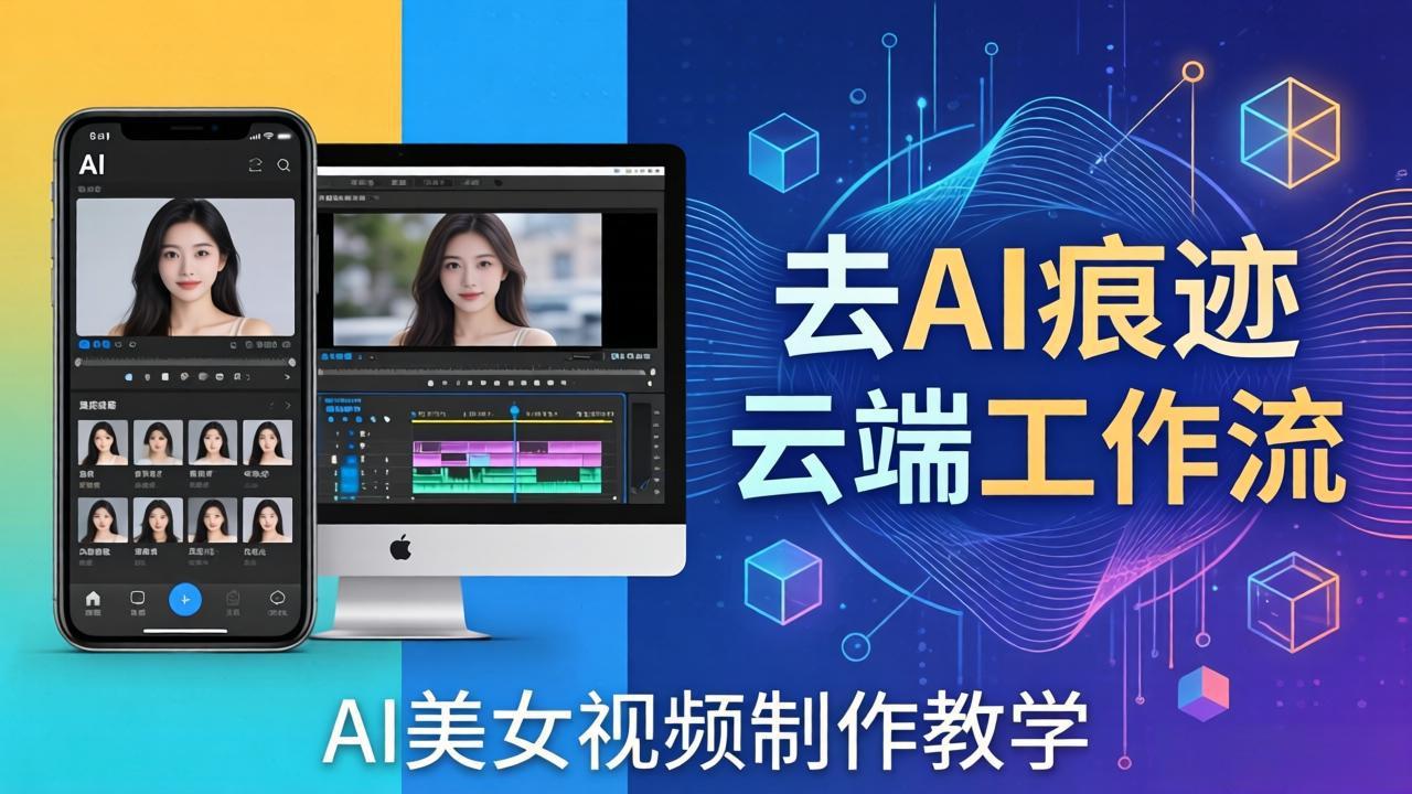 AI美女视频制作教学：去AI痕迹，云端工作流出图，手机电脑均可，不需要配置-网创之家