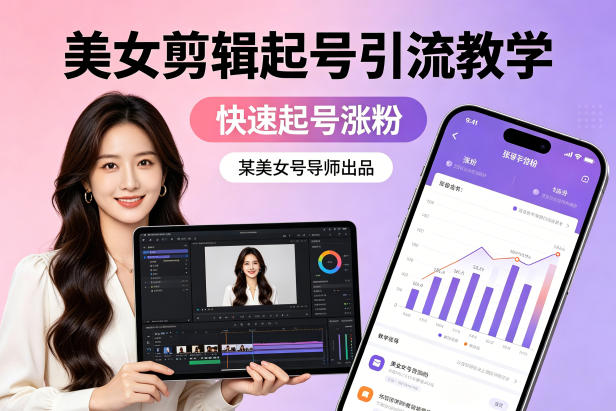 某美女号导师出品：美女剪辑起号引流教学，快速起号涨粉-网创之家
