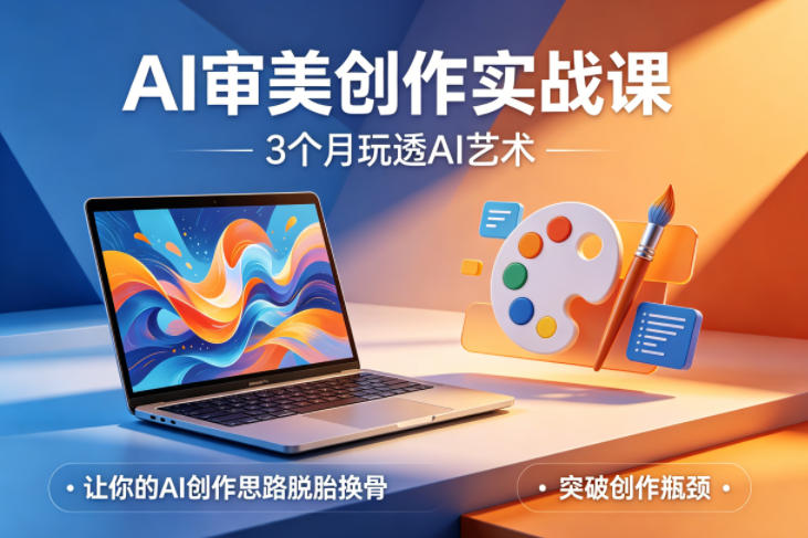 AI审美创作实战课，3个月玩透AI艺术，让你的AI创作思路脱胎换骨，突破创作瓶颈-网创之家