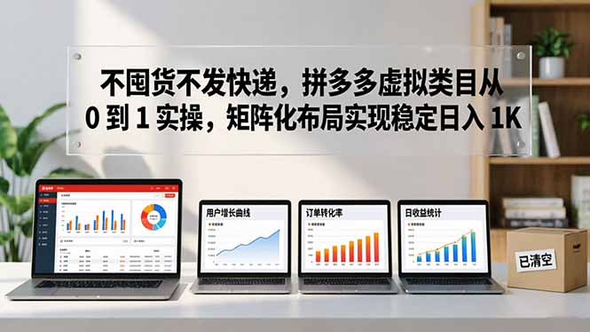 不囤货不发快递，拼多多虚拟类目从 0 到 1 实操，矩阵化布局实现稳定日入 1K-网创之家