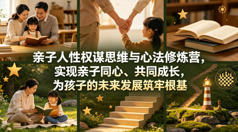 亲子人性权谋思维与心法修炼营，实现亲子同心、共同成长，为孩子的未来发展筑牢根基【音频】-网创之家
