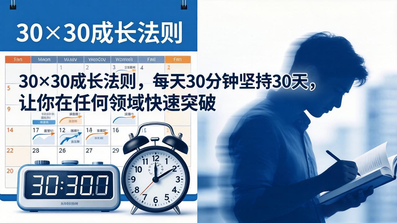 付费文章：30×30成长法则，每天30分钟坚持30天，让你在任何领域快速突破-网创之家