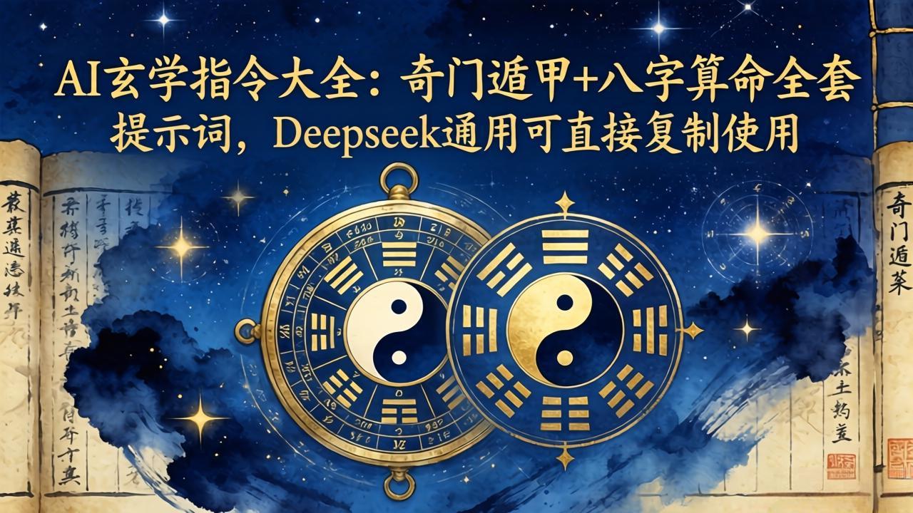 AI玄学指令大全：奇门遁甲+八字算命全套提示词，Deepseek通用可直接复制使用-网创之家