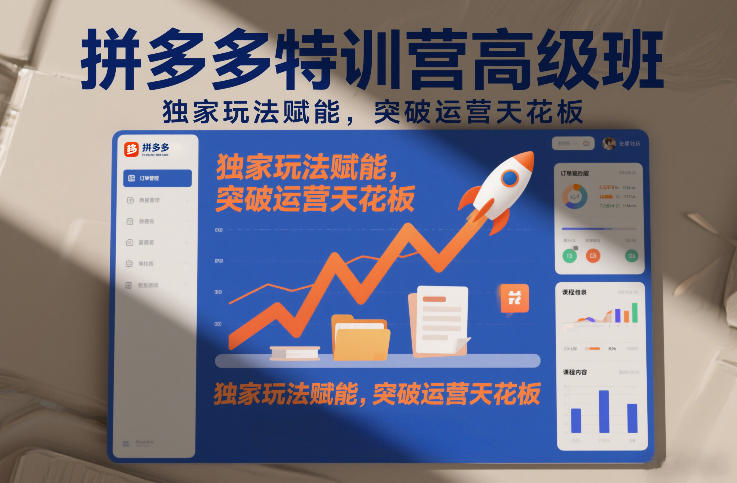 拼多多特训营高阶班，独家玩法赋能，突破运营天花板(更新26年4月24日)-网创之家