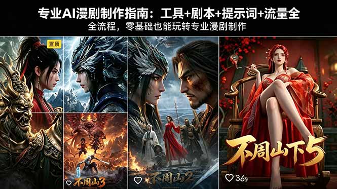 专业AI漫剧制作指南：工具+剧本+提示词+流量全流程，零基础也能玩转专业漫剧制作-网创之家