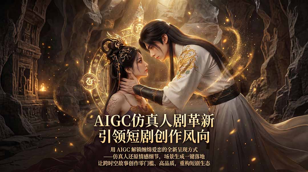 AIGC 仿真人短剧创作革新，解锁仙侠爱恋全新呈现，一键出高质场景，零门槛打造爆款剧集-网创之家