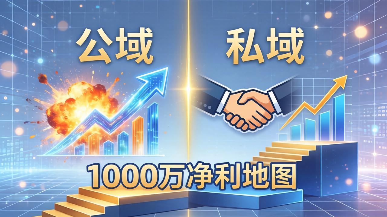 公域玩命出爆款，私域悄悄做成交：这套AI内训课，2026给你打通1000万净利的地图-网创之家