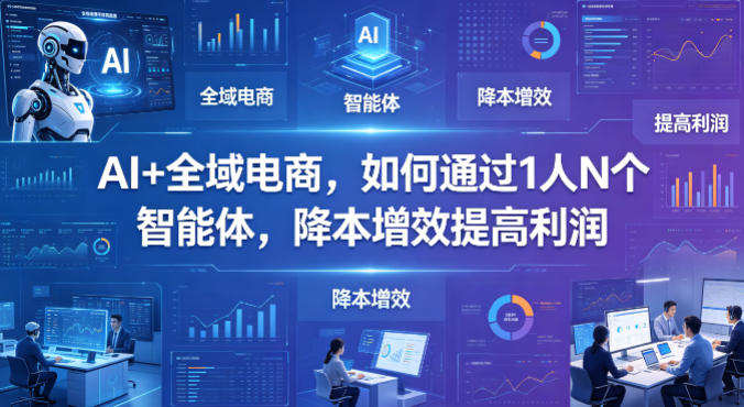 AI+全域电商，如何通过1人N个智能体，降本增效提高利润-网创之家