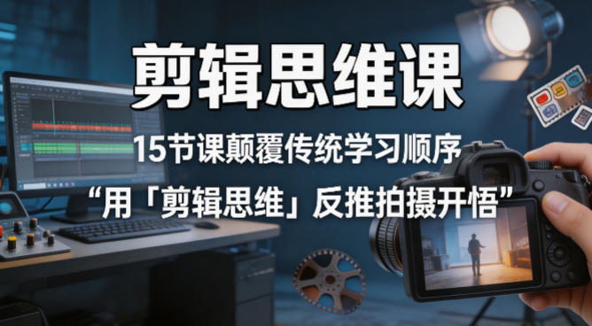 剪辑思维课，15节课颠覆传统学习顺序用「剪辑思维」反推拍摄开悟-网创之家