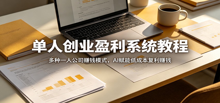 单人创业盈利系统教程：多种一人公司赚钱模式，AI赋能低成本复利赚钱-网创之家