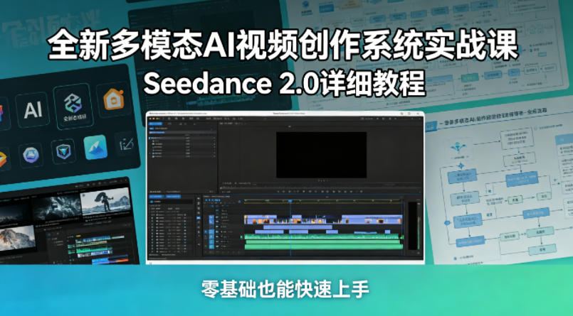 全新多模态AI视频创作系统实战课，Seedance 2.0详细教程，零基础也能快速上手-网创之家