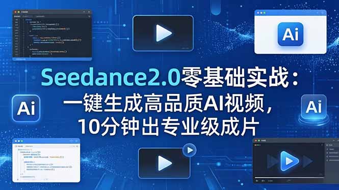 Seedance2.0零基础实战：一键生成高品质AI视频，10分钟出专业级成片-网创之家