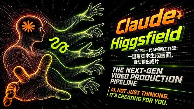 Claude+Higgsfield MCP新一代AI视频工作流：一键写脚本生成画面，自动输出成片-网创之家