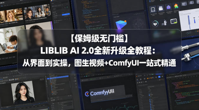 【保姆级无门槛】LIBLIB AI 2.0全新升级全教程：从界面到实操，图生视频+ComfyUI一站式精通-网创之家