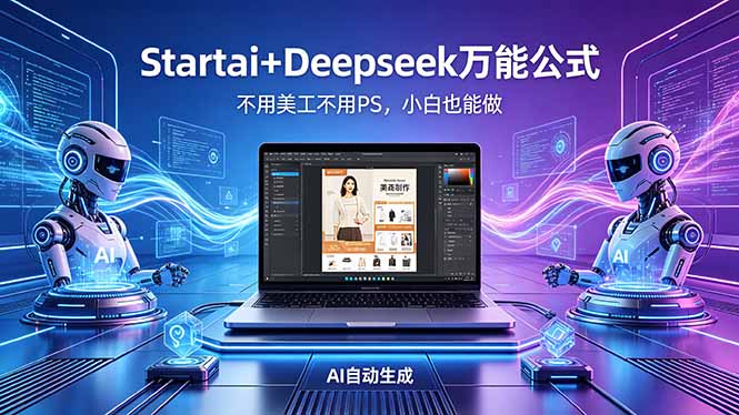 AI自动做电商详情页：Startai+Deepseek万能公式，不用美工不用PS，小白也能做-网创之家