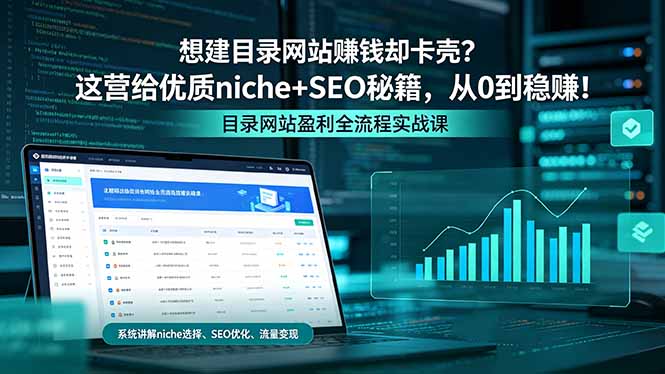 想建目录网站赚钱却卡壳？这营给优质 niche+SEO 秘籍，从 0 到稳赚！-网创之家