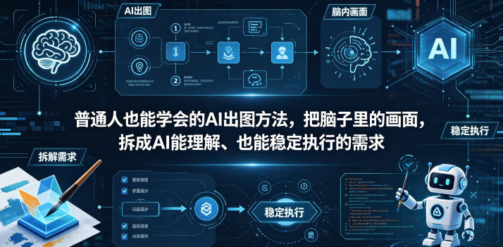 普通⼈也能学会的AI出图⽅法，把脑子里的画面，拆成AI能理解、也能稳定执行的需求【文档】-网创之家