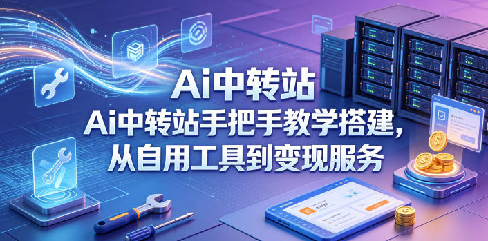 Ai中转站手把手教学搭建，从自用工具到变现服务-网创之家
