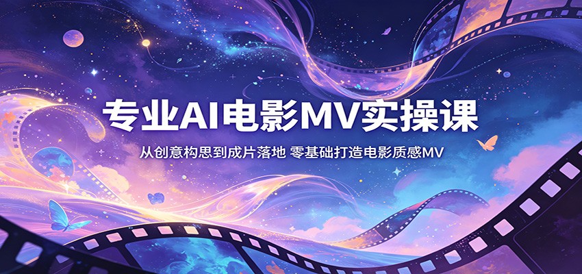 专业AI电影MV实操课：从创意构思到成片落地，零基础打造电影质感MV-网创之家