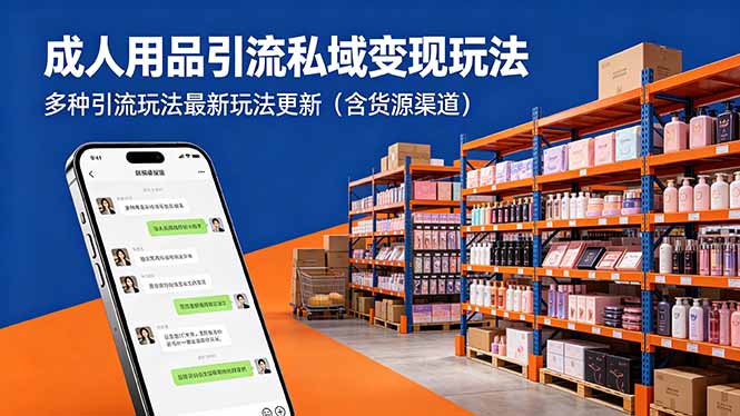 成人用品引流私域变现玩法，多种引流玩法最新玩法更新(含货源渠道-网创之家