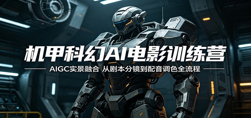 机甲科幻AI电影训练营：AIGC实景融合，从剧本分镜到配音调色全流程-网创之家