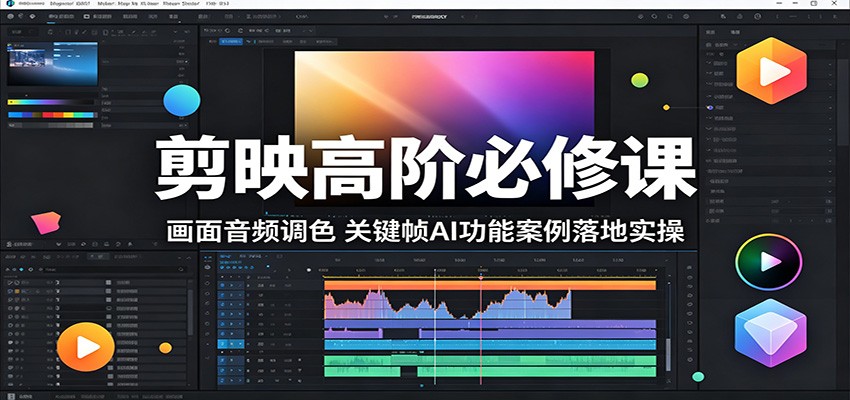 剪映高阶必修课：画面音频调色，关键帧AI功能案例落地实操-网创之家