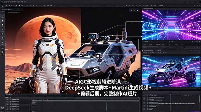 AIGC影视剪辑进阶课：DeepSeek生成脚本+Martini生成视频+剪辑后期，完整制作AI短片-网创之家