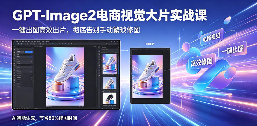 GPT-Image2电商视觉大片实战课，一键出图高效出片，彻底告别手动繁琐修图-网创之家