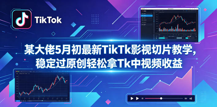 某大佬5月初最新TikTk影视切片教学，稳定过原创轻松拿Tk中视频收益-网创之家