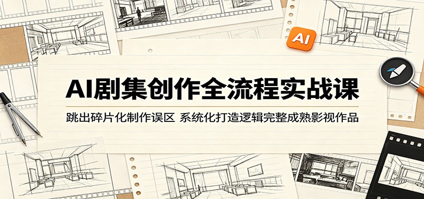 AI剧集创作全流程实战课：跳出碎片化制作误区，系统化打造逻辑完整成熟影视作品-网创之家
